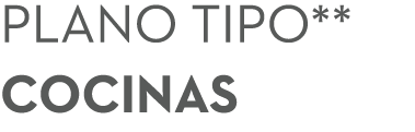 Plano tipo** Cocinas 