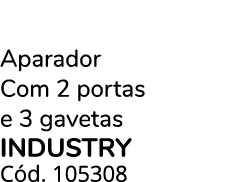 Aparador Com 2 portas e 3 gavetas INDUSTRY C d. 105308
