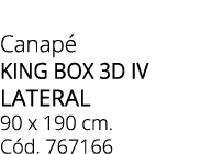 Canap KING BOX 3D IV lateral 90 x 190 cm. C d. 767166