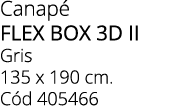 Canap flex box 3d ii Gris 135 x 190 cm. C d 405466