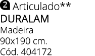  Articulado** duralam Madeira 90x190 cm. C d. 404172