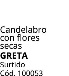 Candelabro con flores secas GRETA Surtido C d. 100053