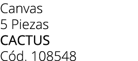 Canvas 5 Piezas cactus C d. 108548