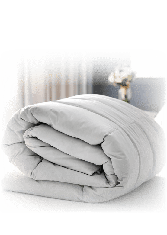 Soft folded blanket on bed at home