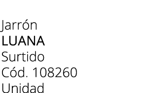 Jarr n Luana Surtido C d. 108260 Unidad