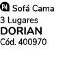 ￼ Sof Cama 3 Lugares dorian C d. 400970