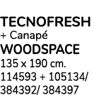 Pack Colch n* TECNOFRESH + Canap WOODSPACE 135 x 190 cm. 114593 + 105134/ 384392/ 384397