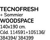 Pack Colch o* TECNOFRESH + Sommier WOODSPACE 140x190 cm. C d. 114591+105136/ 384394/ 384399