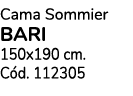 Cama Sommier bari 150x190 cm. C d. 112305