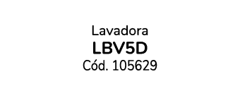 Lavadora lbv5d C d. 105629 