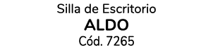 Silla de Escritorio aldo C d. 7265 