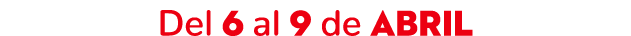 Del 6 al 9 de abril