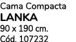 Cama Compacta LANKA 90 x 190 cm. C d. 107232