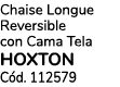 Chaise Longue Reversible con Cama Tela HOXTON C d. 112579