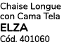 Chaise Longue con Cama Tela elza C d. 401060