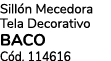 Sill n Mecedora Tela Decorativo BACO C d. 114616