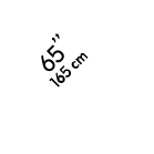 65’’ 165 cm