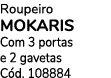 Roupeiro MOKARIS Com 3 portas e 2 gavetas C d. 108884