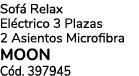 Sof Relax El ctrico 3 Plazas 2 Asientos Microfibra MOON C d. 397945