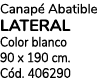 Canap Abatible LATERAL Color blanco 90 x 190 cm. C d. 406290