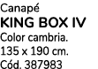 Canap KING BOX IV Color cambria. 135 x 190 cm. C d. 387983