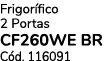 Frigor fico 2 Portas CF260WE BR C d. 116091