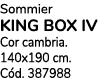 Sommier KING BOX IV Cor cambria. 140x190 cm. C d. 387988