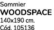 Sommier woodspace 140x190 cm. C d. 105136