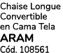 Chaise Longue Convertible en Cama Tela ARAM C d. 108561