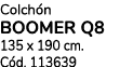 Colch n BOOMER Q8 135 x 190 cm. C d. 113639