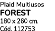 Plaid Multiusos FOREST 180 x 260 cm. C d. 112753