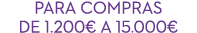 Para compras de 1.200€ a 15.000€