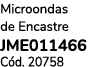 Microondas de Encastre JME011466 C d. 20758