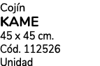 Coj n KAME 45 x 45 cm. C d. 112526 Unidad