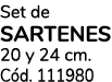 Set de SARTENES 20 y 24 cm. C d. 111980
