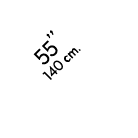 55’’ 140 cm.