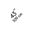 43’’ 109 cm
