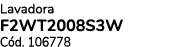 Lavadora F2WT2008S3W C d. 106778