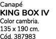 Canap KING BOX IV Color cambria. 135 x 190 cm. C d. 387983