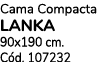 Cama Compacta LANKA 90x190 cm. C d. 107232