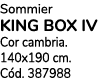 Sommier KING BOX IV Cor cambria. 140x190 cm. C d. 387988