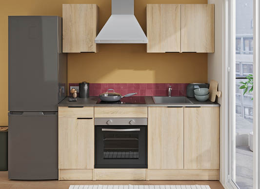 CHENE BRUT BETON FONCE BLANC