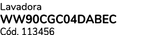 Lavadora WW90CGC04DABEC C d. 113456