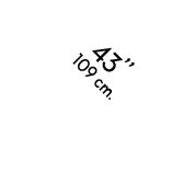 43’’ 109 cm.