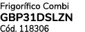 Frigor fico Combi GBP31DSLZN C d. 118306