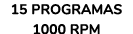 15 PROGRAMAS 1000 rpm