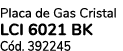 Placa de Gas Cristal LCI 6021 BK C d. 392245