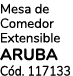 Mesa de Comedor Extensible ARUBA C d. 117133