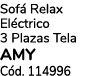 Sof Relax El ctrico 3 Plazas Tela AMY C d. 114996