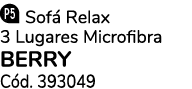 ￼ Sof Relax 3 Lugares Microfibra BERRY C d. 393049